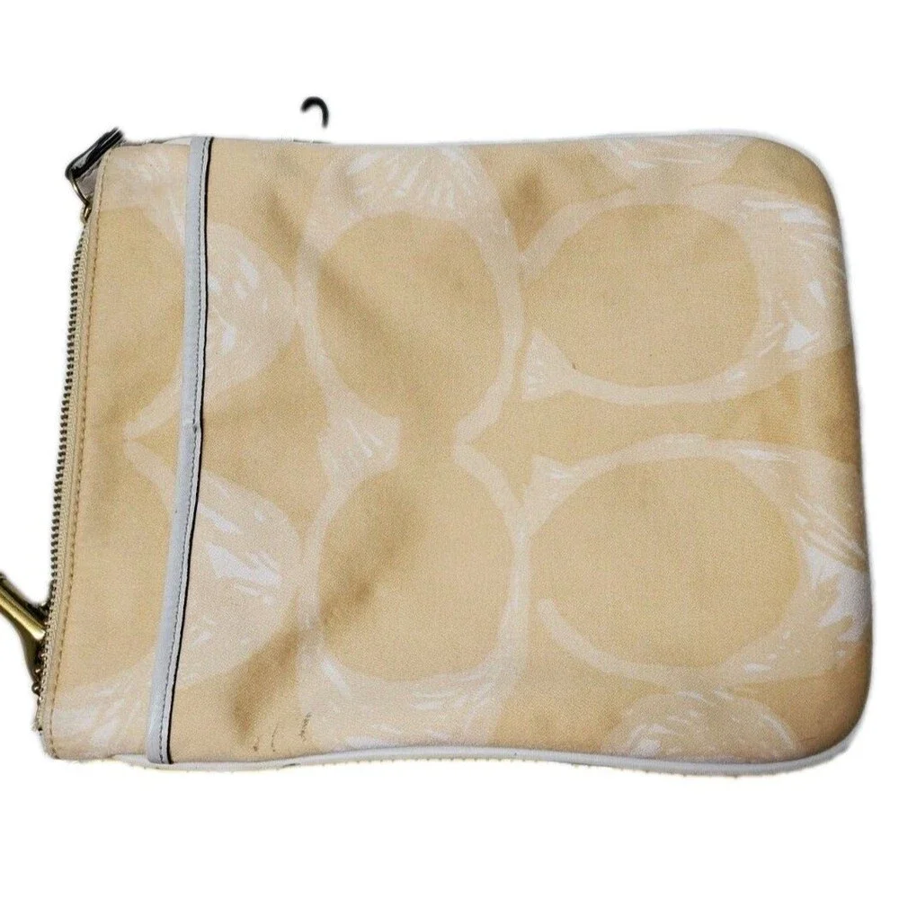 Coach F10801 Gold/Khaki/Ivory Crossbody Shoulder HandBag Purse Messenger